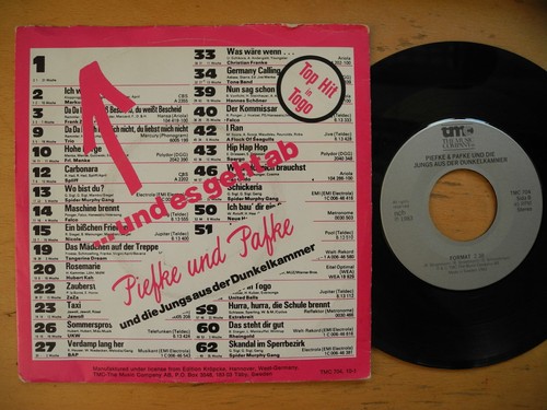 PIEFKE UND & PAFKE Und Es Geht / Format 45 7" single 1983 Sweden EX - Imagen 2 de 2