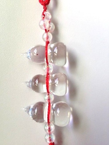 Handcraft Clear Crystal Wu Lou / Gourd Feng Shui Good Health Lucky Energy - Picture 2 of 9