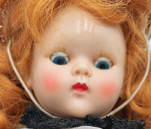 Vogue Ginny Doll 1952-1953 Strung Non Walker Vivid Titian Redhead 7.5" Vintage - Picture 8 of 15