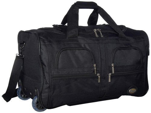 Rockland Rolling Duffel Bag, Black, 22-Inch - Picture 4 of 6
