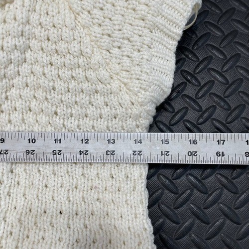 ZARA Prendas de Punto Crema Acrílico Tejido A Presión Botones Sudadera con Capucha Suéter Chaleco Para Mujer S - Imagen 8 de 9