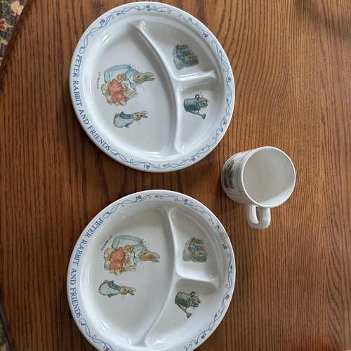Beatrix Potter Eden Plates (2) And Cup Peter Rabbit