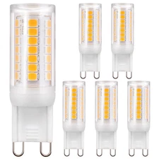 Harmobrite 6-PACK Dimmable 3W G9 LED Bulb, 40W Halogen Equivalent G9 Light Bulbs