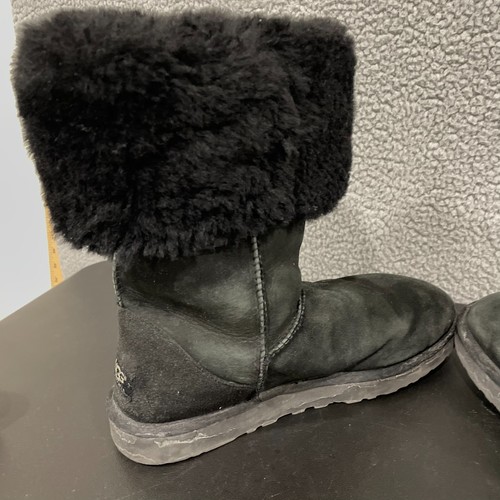 UGG Australia Women’s Black Suede Leather Classic Tall Boots 5815 Size 10 - Picture 8 of 12