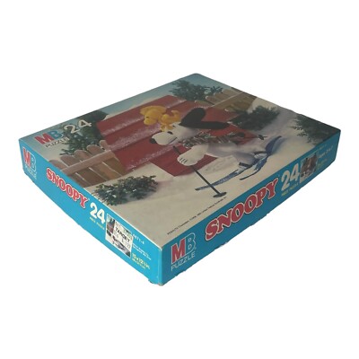 Vintage 1965 MB 24 Piece Puzzle Snoopy Peanuts Character Complete