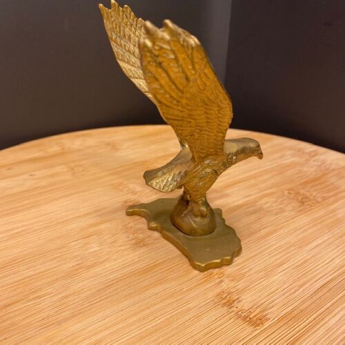 Vintage Brass Eagle Figurine landing on United States Taiwan USA Patriotic TX - Picture 6 of 12