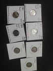 4 1960-1963 (3 Proof Dimes % 1 Toned) Roosevelt Dimes And 3 1942 Mercury Dimes