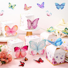 24 Pcs Butterfly Party Favor Boxes Floral Candy Treat Bags Pink Girl Butterfl...