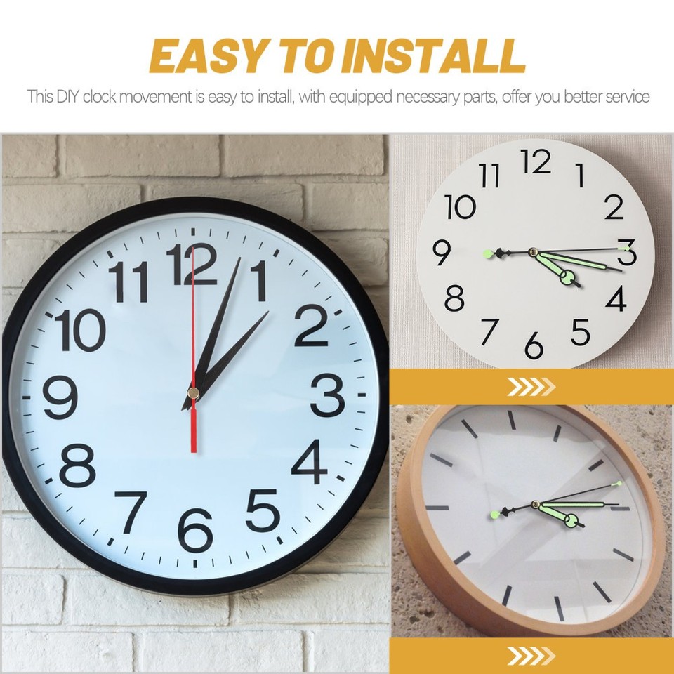 Assorted Color DIY Clock Hands Kit with Durable Plastic Clock Movement ...