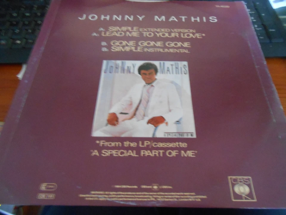 Johnny Mathis - "Simple / lead me To Your love / Gone Gone Gone" 12" Single - Image 4 of 4