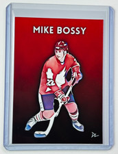 Mike Bossy Limited Edition Artist Signed "Team Canada" Trading Card 4/10