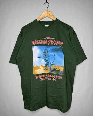 The Rolling Stones Vintage 97-99 Bridges To Babylon T Shirt Tee Sz XL Green Rare