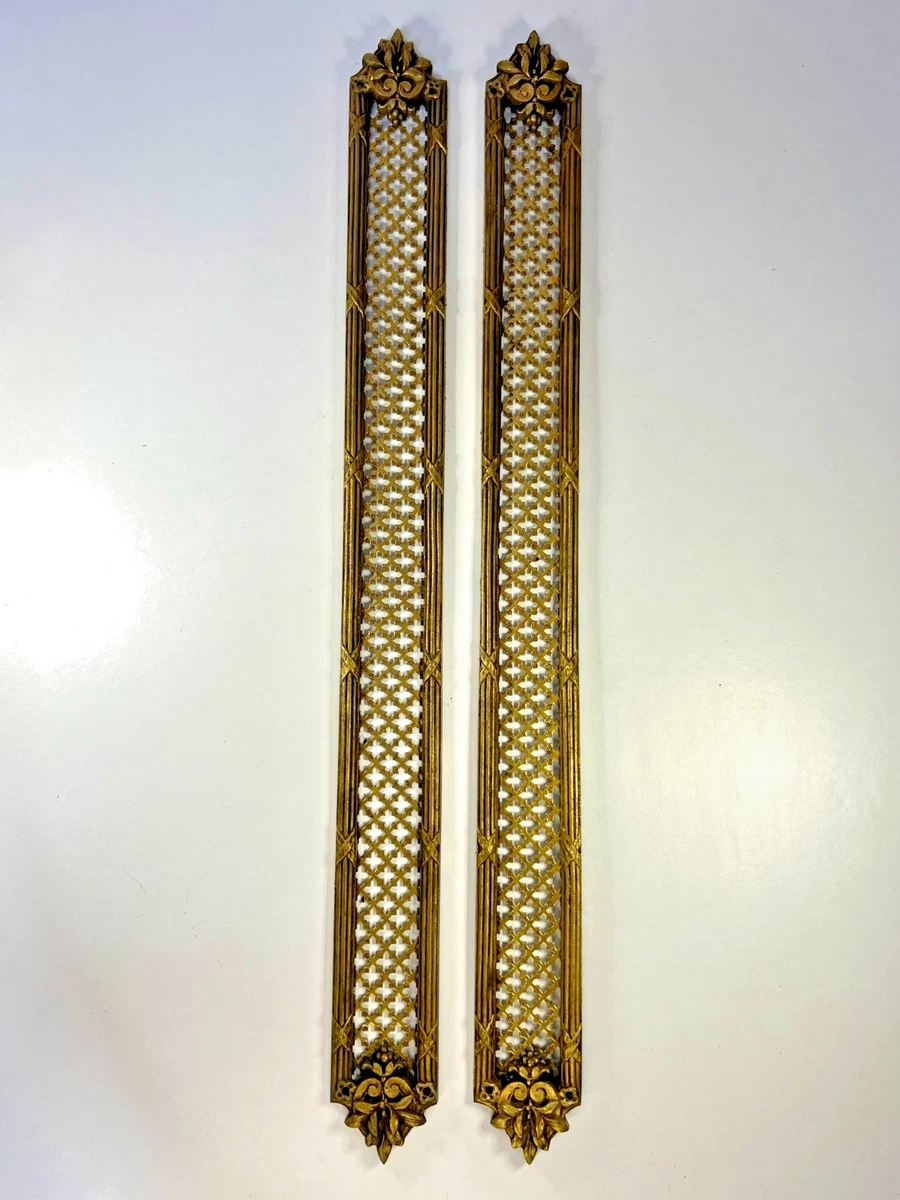 Plaque Poussoir De Porte En Laiton Poli Balaji - Style Ancien, 30 Cm X 7.6 Cm