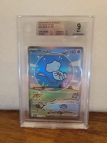 2024 Scarlet & Violet Paldean Fates #232 MEW EX SIR BGS 9!