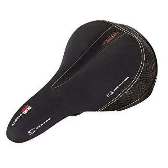 Serfas E-Gel Vinyl Men's Saddle - 275x178mm Dual Density Vinyl Cut-Out Black