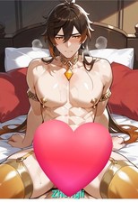 Lingerie Mixed Spicy Husbando Zhongli card Size Sticker Anime  Manga