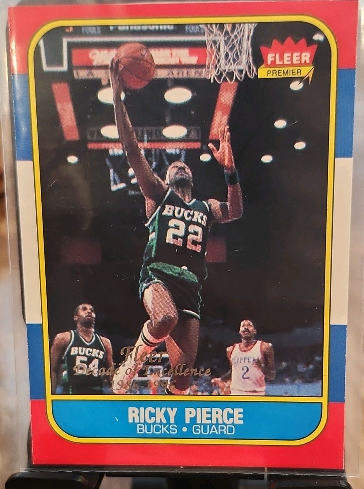 Fleer Premiere 1996 Decade of Excellence Insert Ricky Pierce Bucks #9