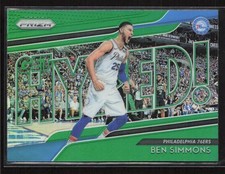 Ben Simmons 2018-19 Panini Prizm #9 Get Hyped! Green Philadelphia 76ers