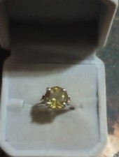 NATURAL COLOR CHANGING ALEXANDRITE RING SIZE 7 STAMPED 925 SOLID STERLING SILVER