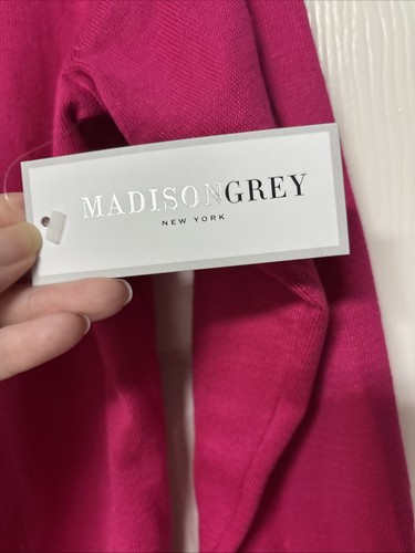 Suéter gris madison talla grande nuevo con etiquetas rosa súper cómodo suave envío gratuito - Imagen 2 de 6