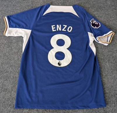 Chelsea Home Jersey Soccer Men's Size Large Nike Enzo Fernandez #8
