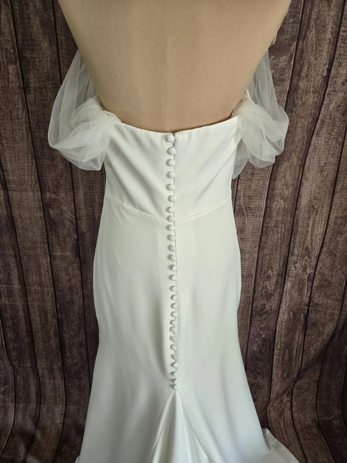 OFF WHITE Abito da sposa made in USA bianco sporco treno taglia L