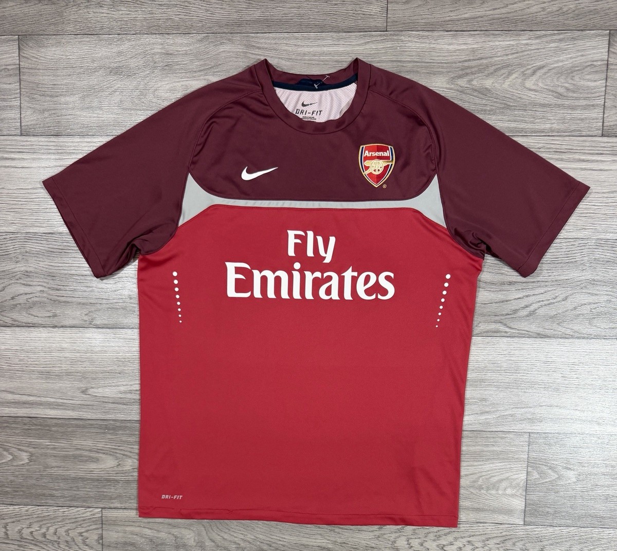 Arsenal FC 2010 2011 Training Football Shirt Soccer Jersey Nike Sz