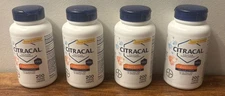 4 Packs, Citracal Petites + D3 Calcium Citrate - 200 Coated Caplets Exp. 09/2027