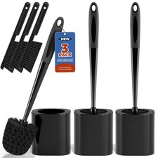 Toilet Brush 3 Pack Toilet Brush and Holder Set Bathroom Accessories Toilet B...