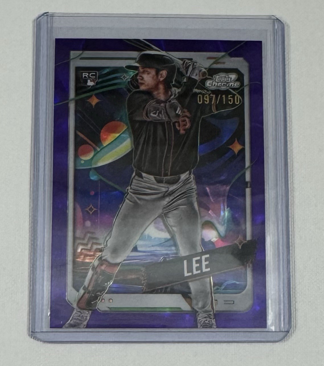 2024 Topps Cosmic Chrome - Jung-Hoo Lee #110 Purple Nebula Refractor /150 (RC)