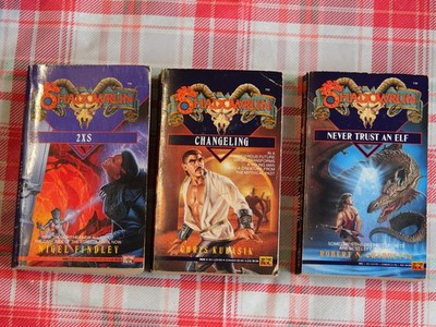 Lot of 3 Vintage Shadowrun Series Books #4, #5 and #6  1992 FASA Paperback
