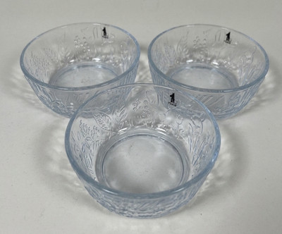 MOOMIN ARABIA - Mystical Forest CLEAR Glass Mini Bowl 11.8oz  - SET of 3