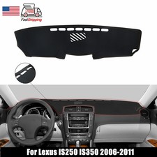 Dashboard Cover Dash Mat Brown Line Leather For Lexus IS250 IS350 2006-2011