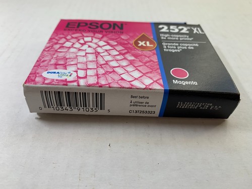 EPSON 252XL INK CARTRIDGE, BRAND NEW FACTORY SEALED, MAGENTA EXP 01/27 - Picture 3 of 3