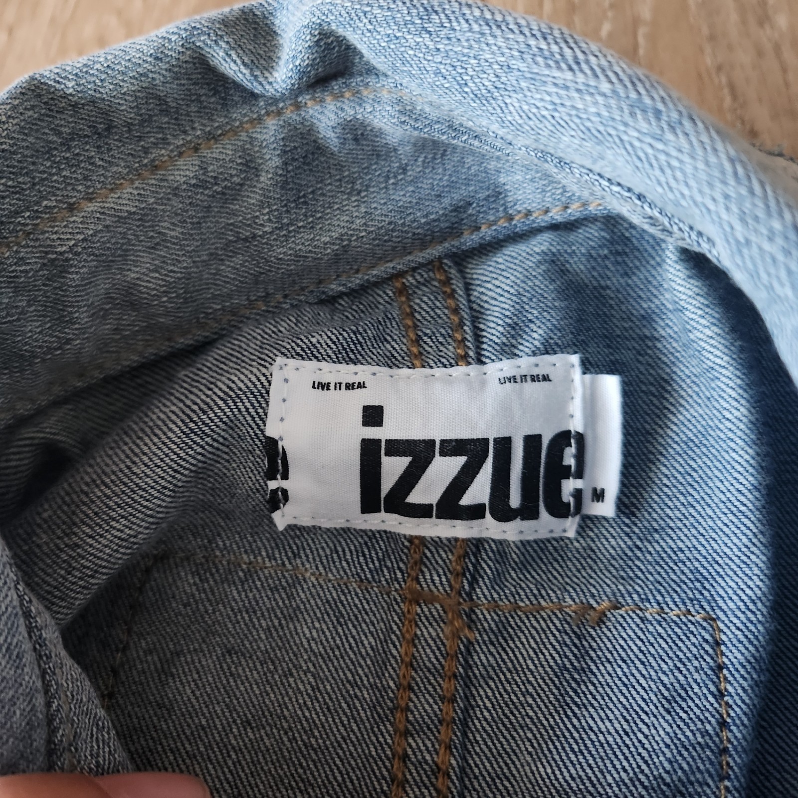 Izzue Raw Patchwork Denim Flannel Button Up Shirt… - image 7