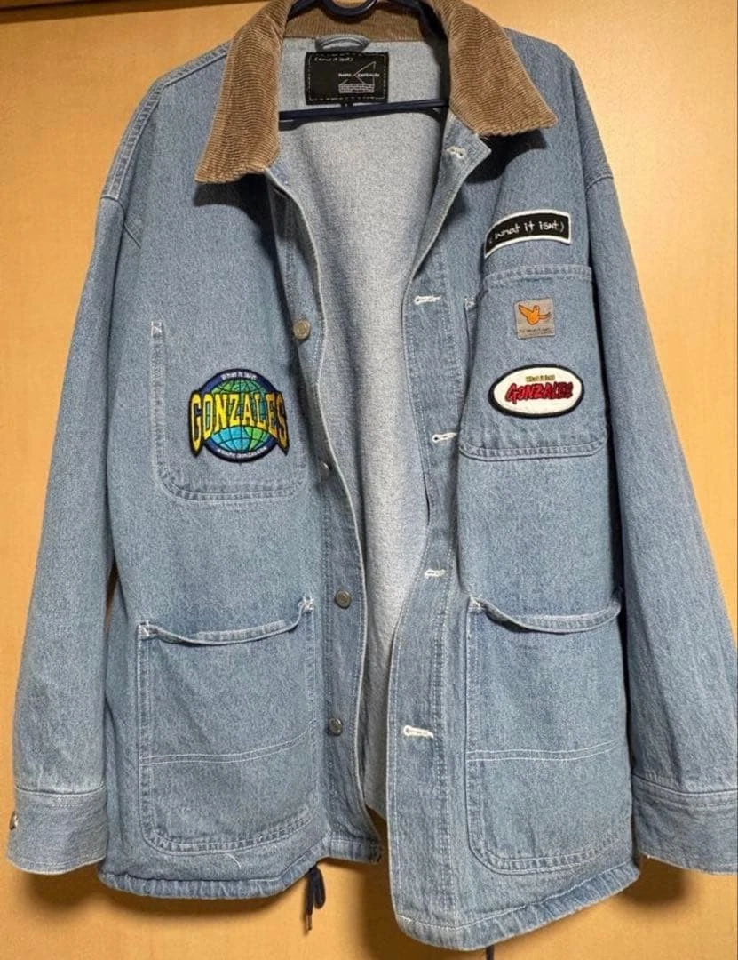 Mark Gonzales Denim Jacket L Size Light Blue