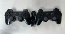 2x Black Wireless Bluetooth Video Game Controller Pad For Sony PS3 Playstation 3