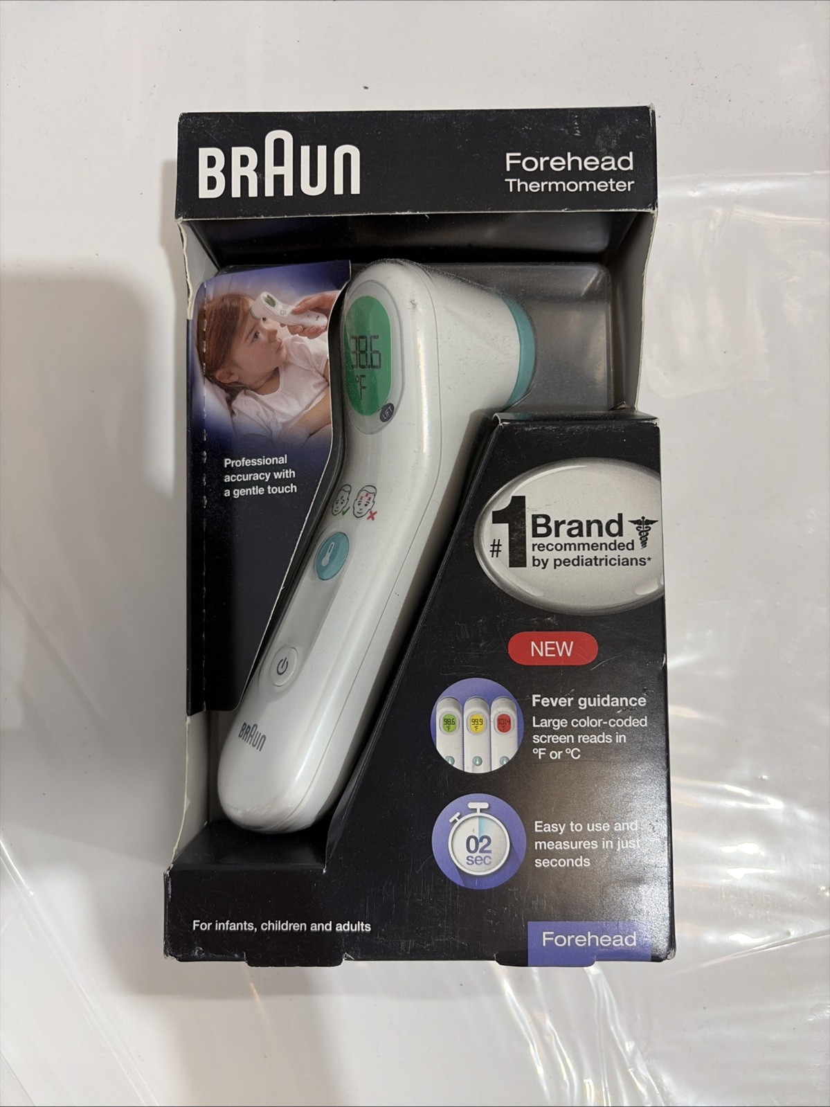 Braun Forehead Thermometer BFH175 LCD Display