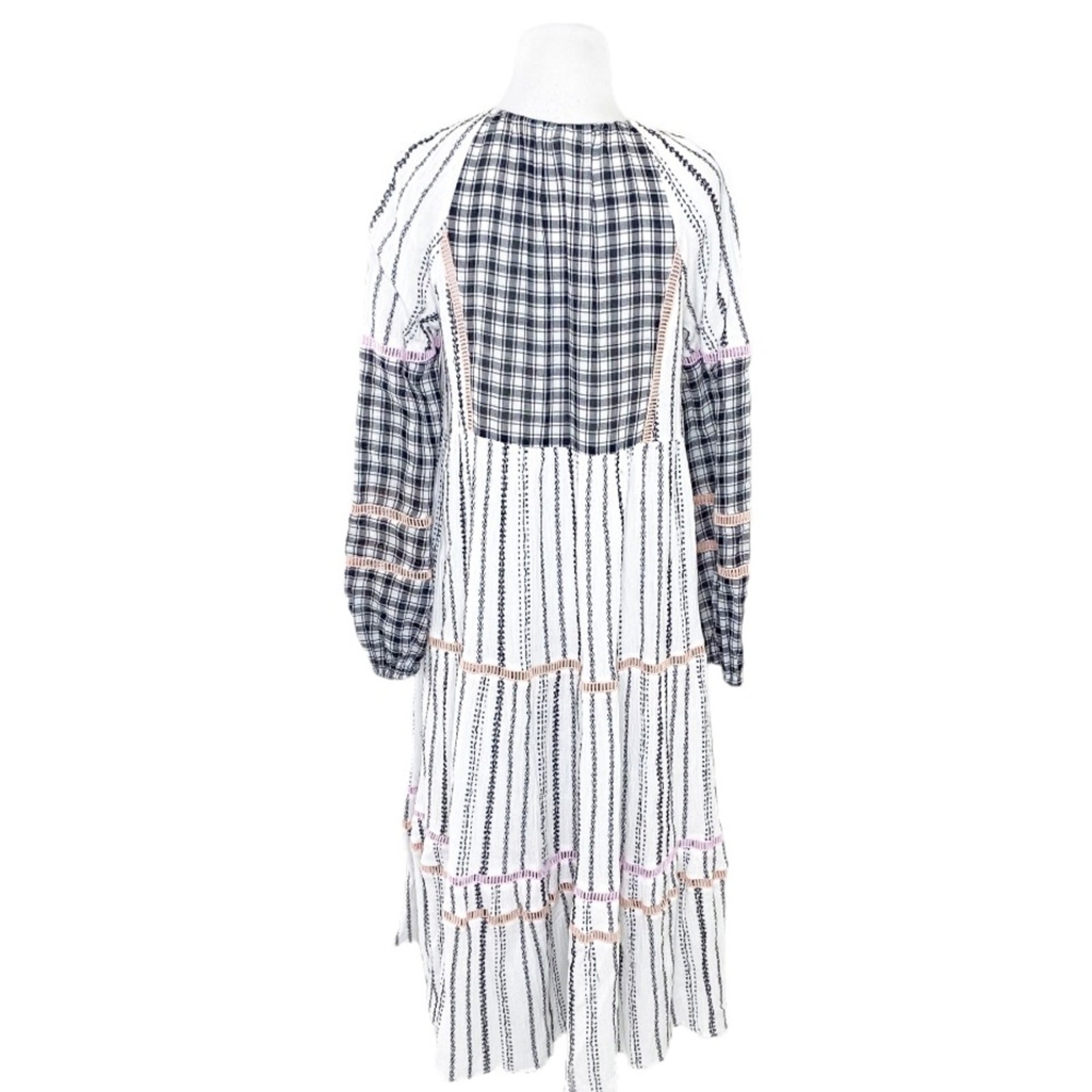 Veronica Beard Eileen Paneled Checked Georgette M… - image 4