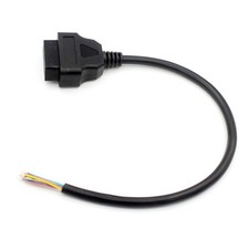 OBD-II OBD2 16 Pin Female to to End Open Plug Wire Round Extension Connector ...