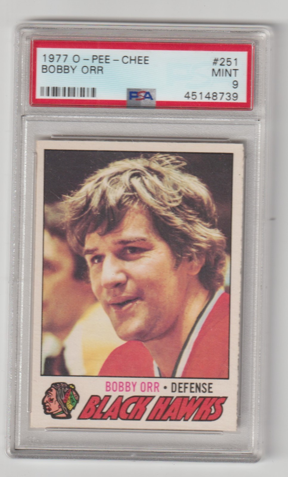 1977 O-Pee-Chee #251 Bobby Orr PSA 9