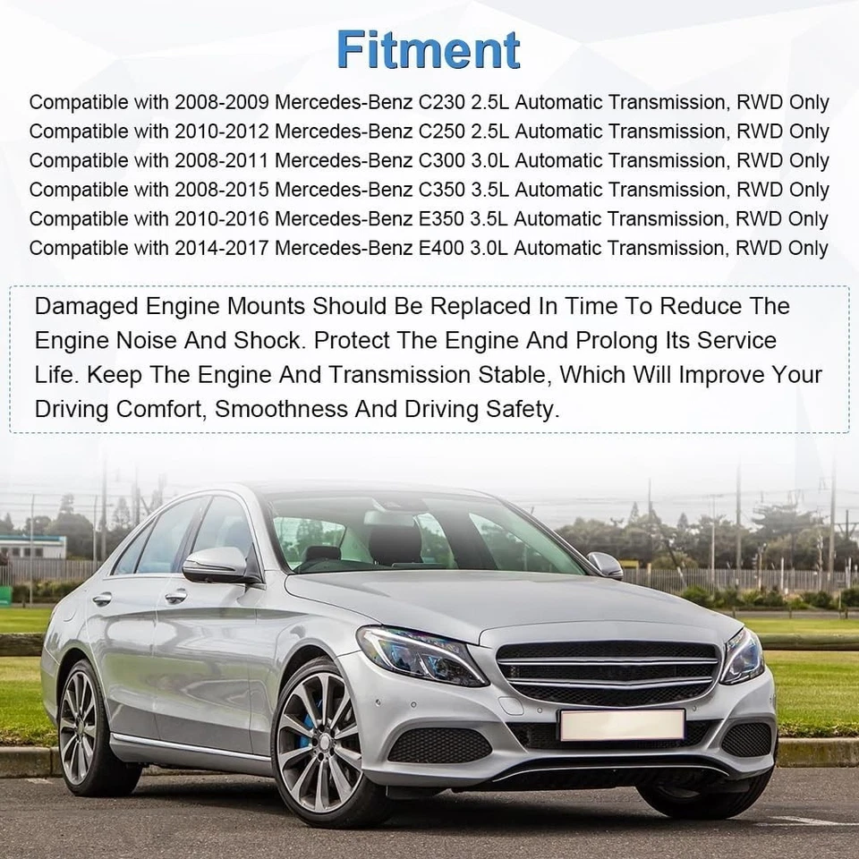 3 件发动机电机和变速器安装套件替换件适用于梅赛德斯-奔驰 — 第 3/4 张图片