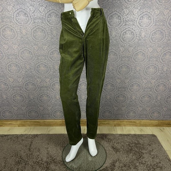 Women Levi's Trousers Green Cotton 34