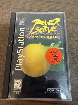 Power Serve 3D Tennis Sony Playstation PS1 Long Box Complete
