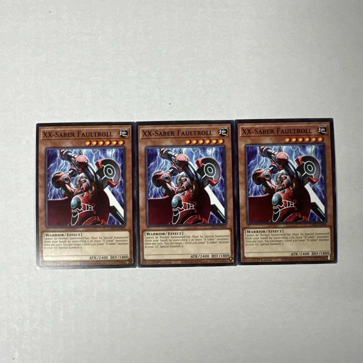 3x XX-Saber Faultroll Common L26D-ENX04 NM Legendary Modern Decks