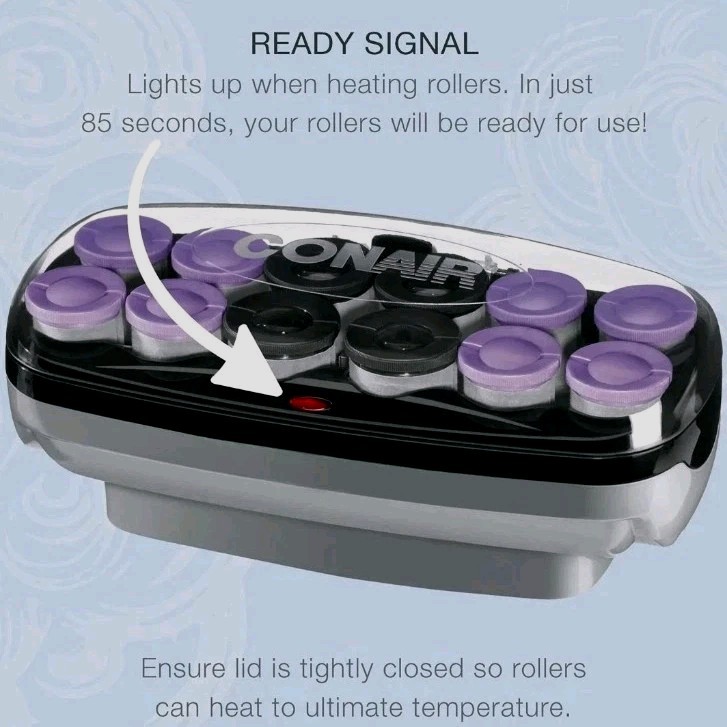 Conair Heat Waves Hot Rollers Curlers 12 Large Jumbo Rollers CHV14JXRSAM No Clip