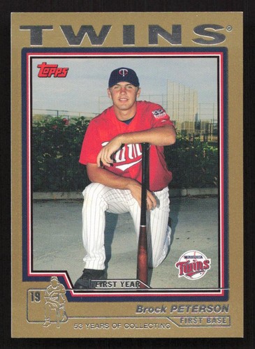 2004 Topps Traded & Rookies Brock Peterson Gold #/2004 RC Rookie #T169 Card