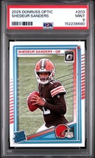 2025 PANINI DONRUSS OPTIC #203 SHEDEUR SANDERS ROOKIE RC PSA 9