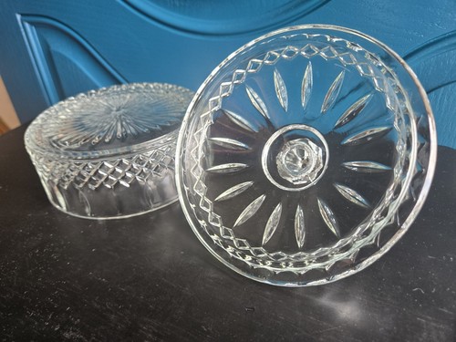 Vintage Indiana Glass Princess Pattern Clear Candy Dish with Spikey Lid. - Picture 4 of 19