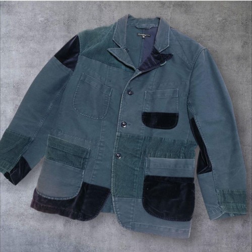 Engineered Garments Patchwork Bedford Jacket Size S Navy | eBay